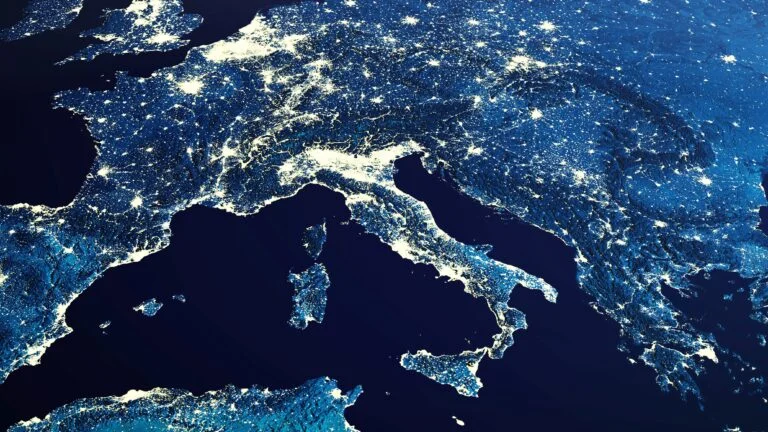 Europakarte - mit Italien im Fokus
